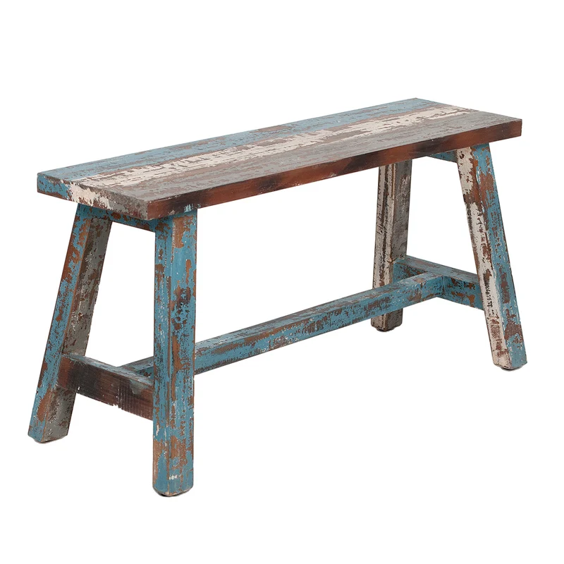 Massivholz Sitzbank RANCH 90cm Antik-Multicolor Mahagoni