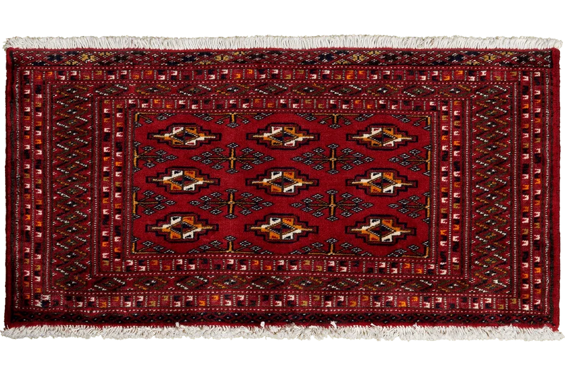 Turkman · Handgeknüpft – Rot, 42x85 cm