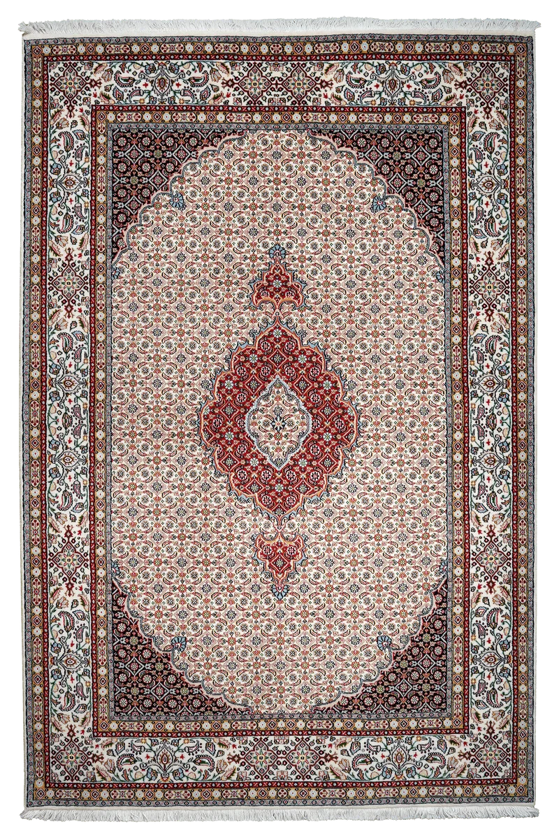Moud Mahi · Handgeknüpft – Beige, 233x155 cm
