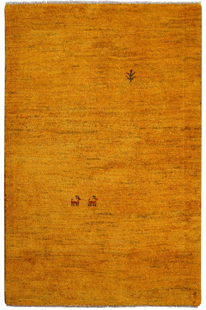 Gabbeh · Handgeknüpft – Gelb, 147x95 cm