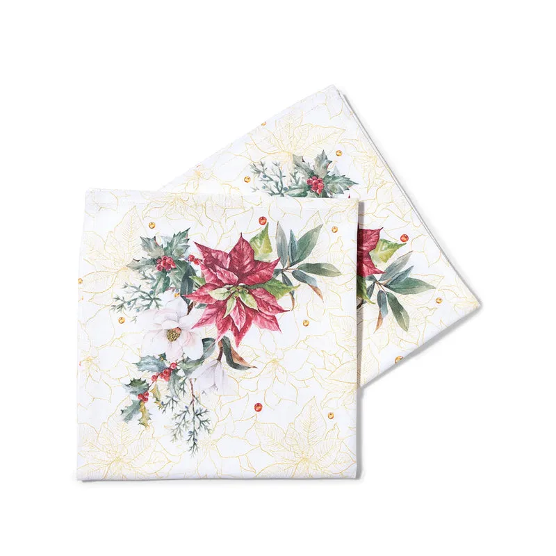 Set 2 Tovaglioli noel Natale in Cotone