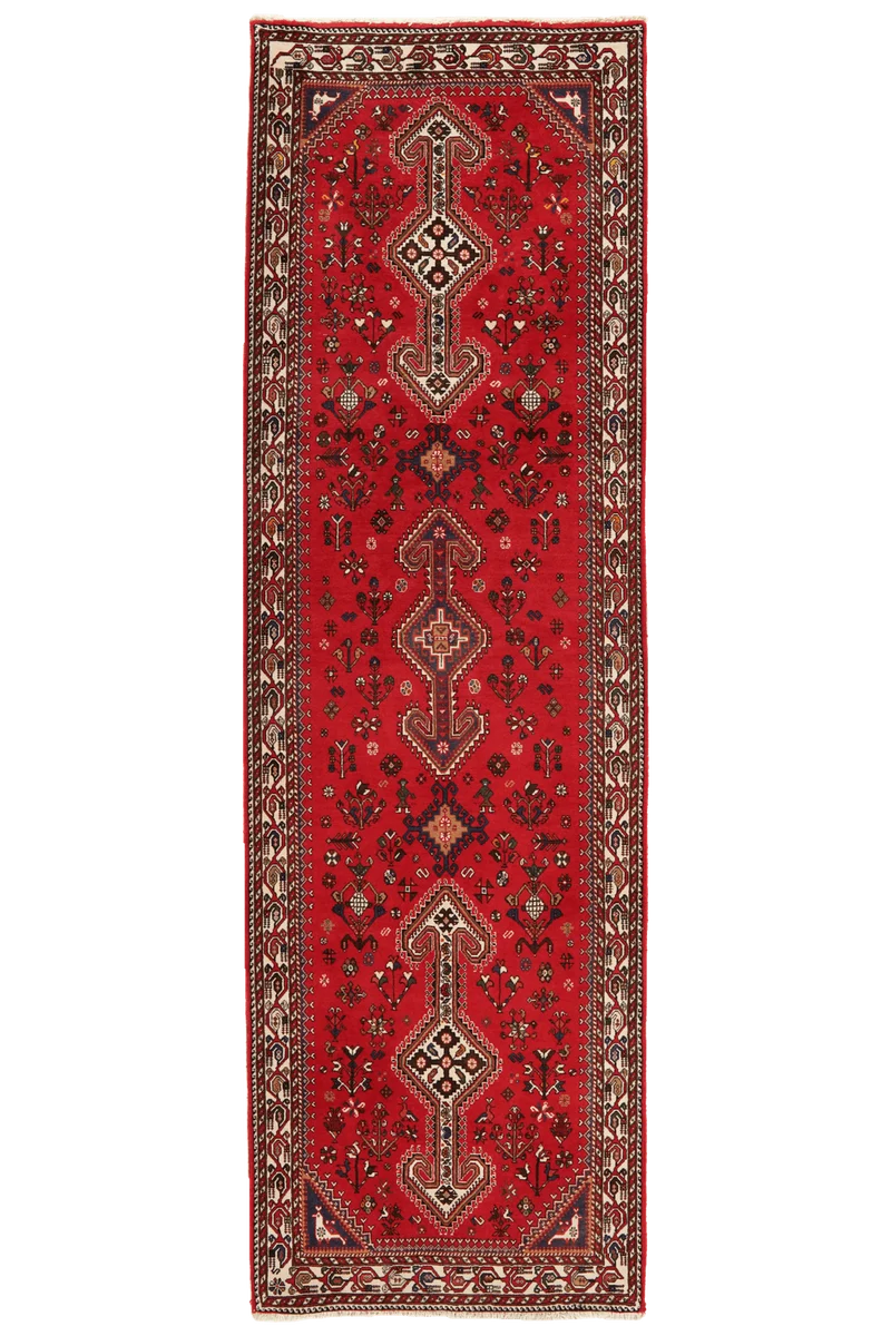 Nasrabad · Handgeknüpft – Rot, 287x85 cm