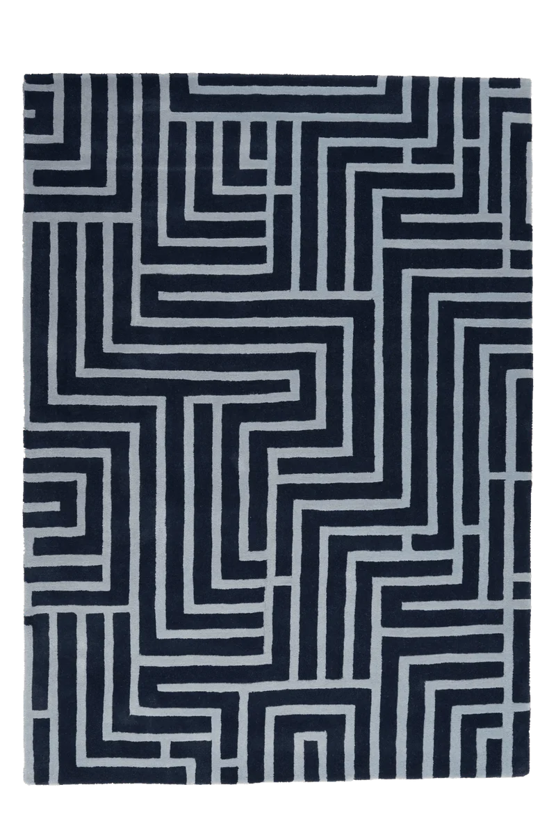 Skyline · Handgeknüpft – Blau, 120x180 cm