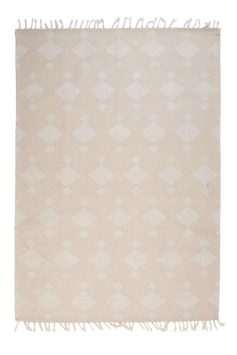 Dhurrie · Handgewebt – Beige, 160x230 cm