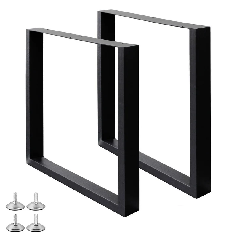 Esstischgestell WELL-U-BIG 8x4cm Schwarz pulverbeschichtet