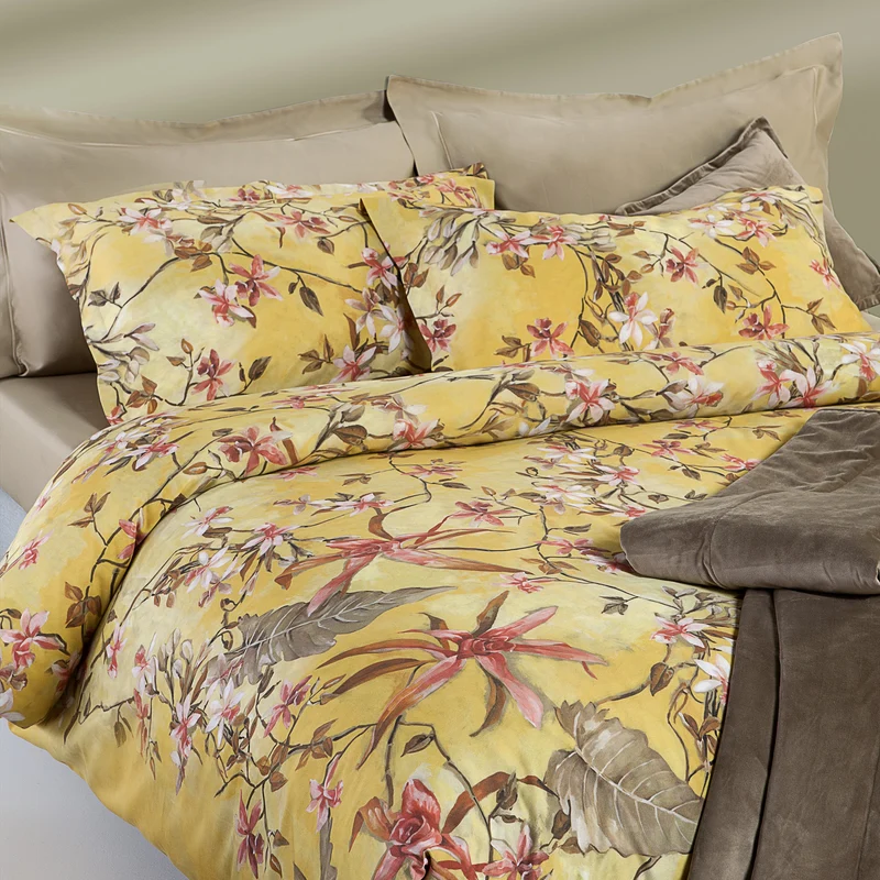 Completo Lenzuola sauvage flowers in Percalle
