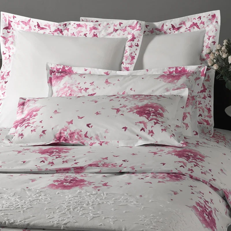 Completo Copripiumino rose e farfalle Floreale in Percalle