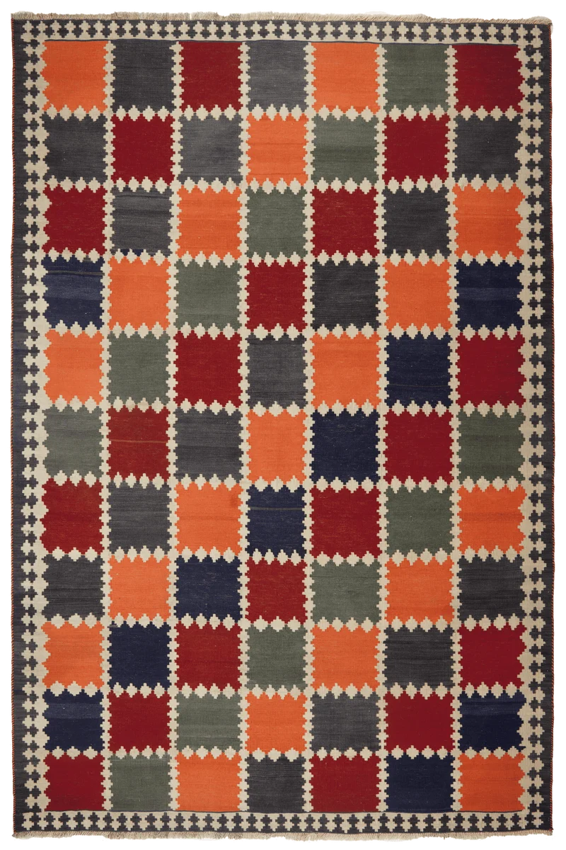 Kelim Gashgai Old · Handgewebt – Bunt, 250x165 cm