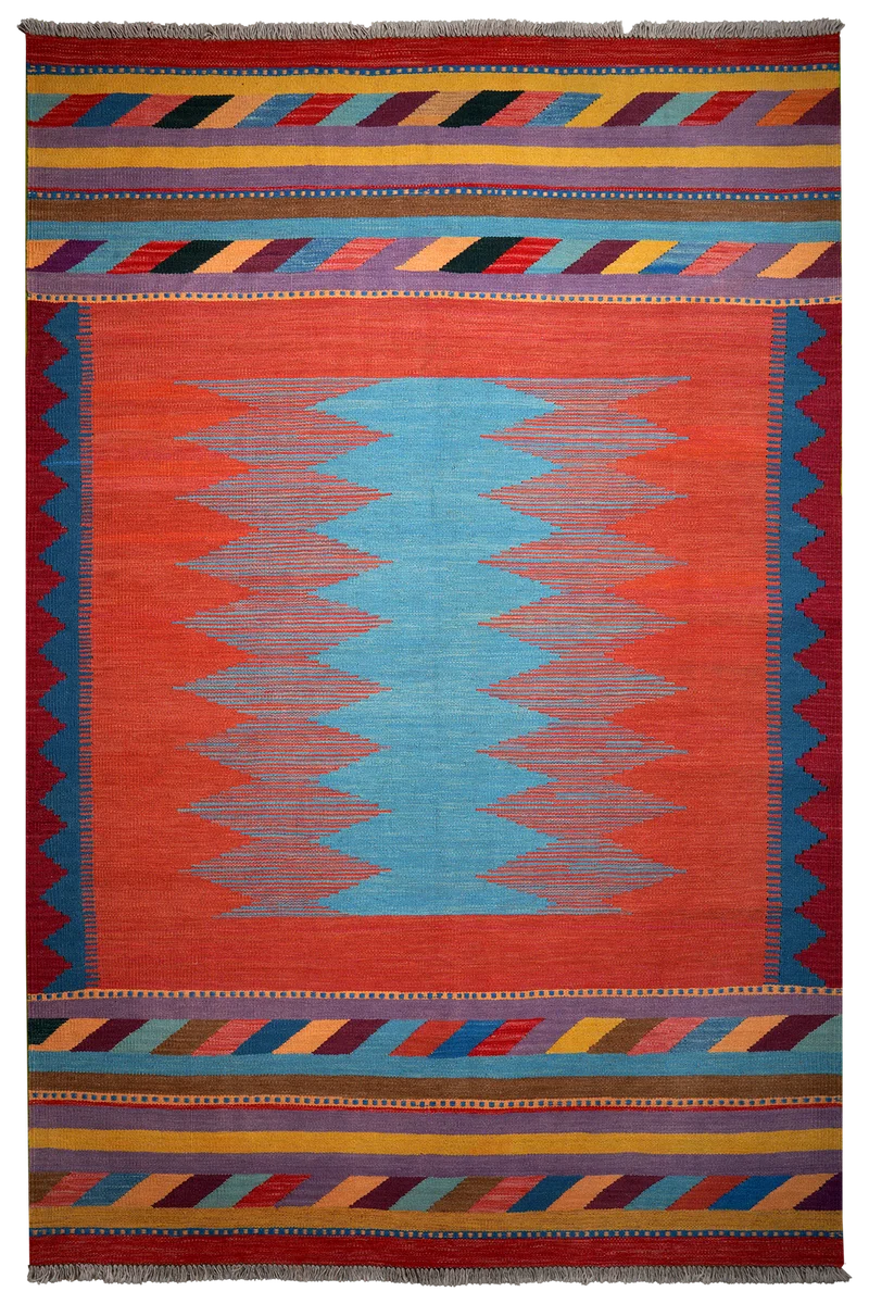 Kelim Gashgai · Handgewebt – Rot, 258x170 cm
