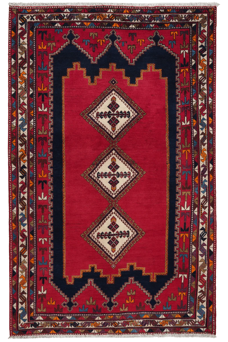 Afshar · Handgeknüpft – Rot, 235x145 cm