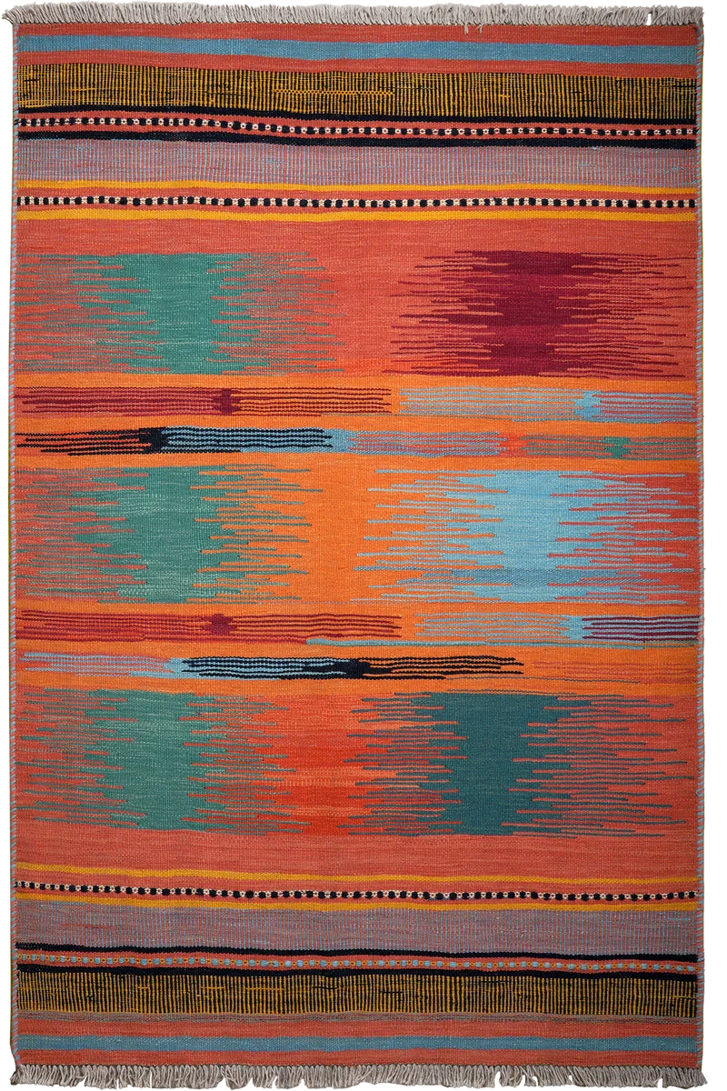 Kelim Gashgai · Handgewebt – Bunt, 197x124 cm