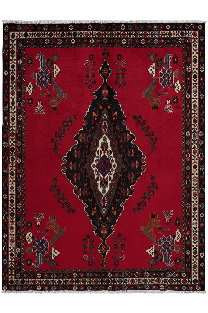 Afshar · Handgeknüpft – Rot, 216x164 cm