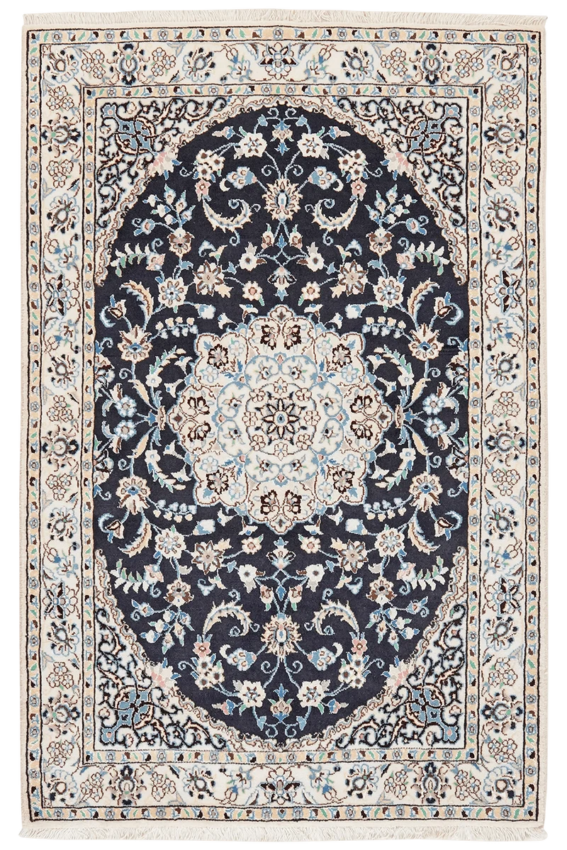 Nain 9La · Handgeknüpft – Blau, 151x96 cm