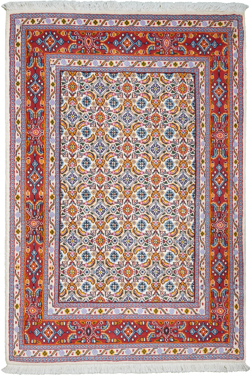 Moud Mahi · Handgeknüpft – Beige, 118x79 cm