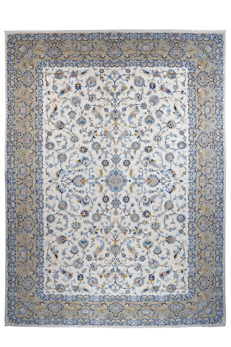Kashan · Handgeknüpft – Beige, 417x308 cm