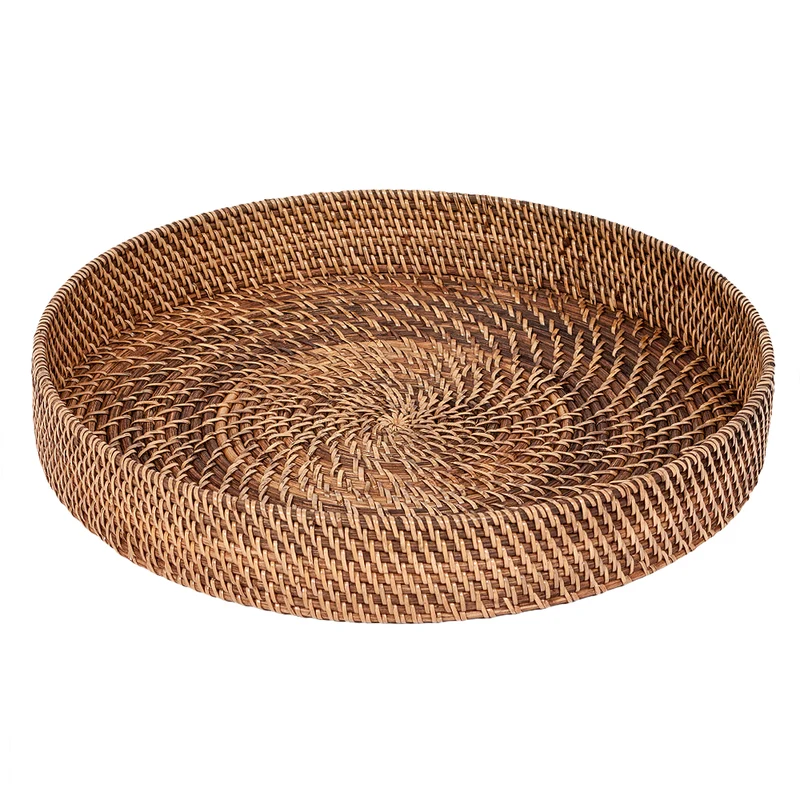 Traditionelles Tablett LOMBOK aus Ketak Natural 50cm Handarbeit