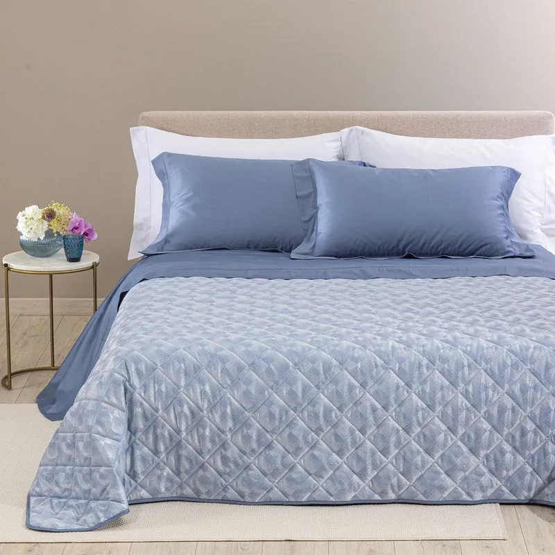 Copriletto Primaverile Texture in Raso Jacquard 80 gr/mq