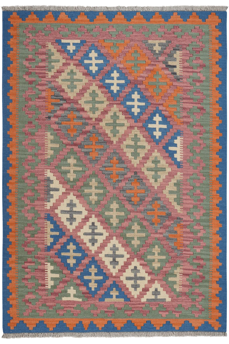 Kelim Gashgai · Handgewebt – Rosa, 179x124 cm
