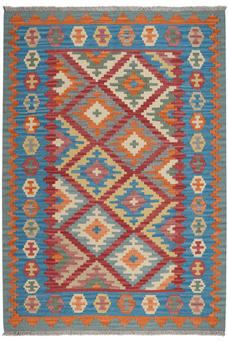 Kelim Gashgai · Handgewebt – Rot, 181x127 cm