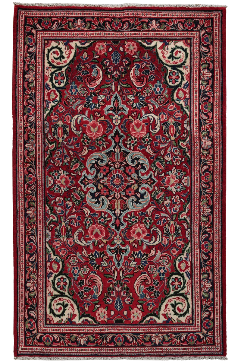 Mahal · Handgeknüpft – Rot, 215x131 cm