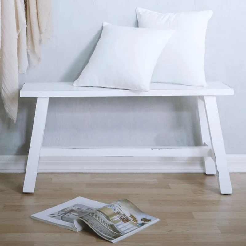Massivholz Sitzbank RANCH Antik-Weiß Mahagoni ca. L90cm