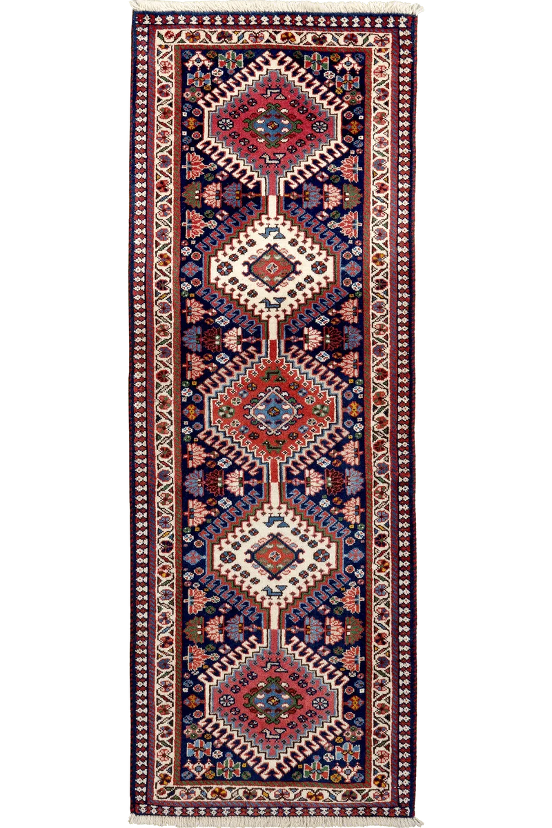 Yalameh · Handgeknüpft – Blau, 152x53 cm