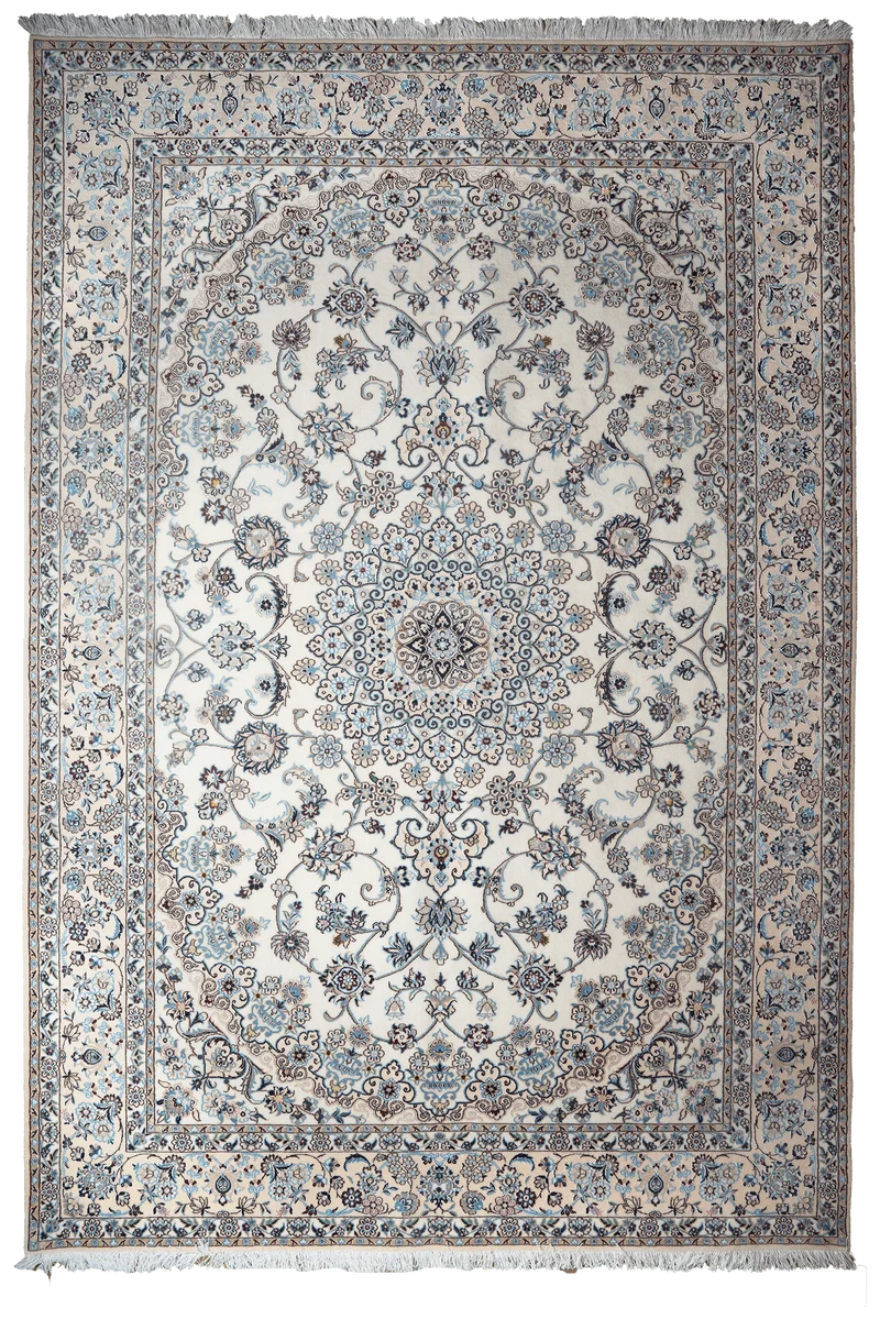 Nain 9La · Handgeknüpft – Beige, 306x209 cm