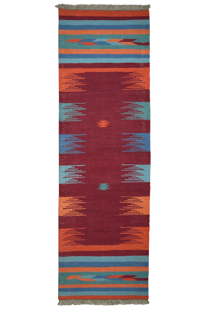 Kelim Gashgai · Handgewebt – Bunt, 200x61 cm