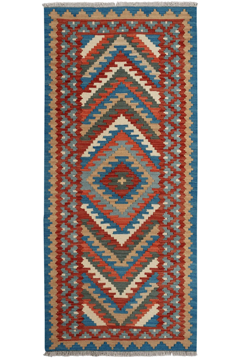 Kelim Gashgai · Handgewebt – Bunt, 194x86 cm