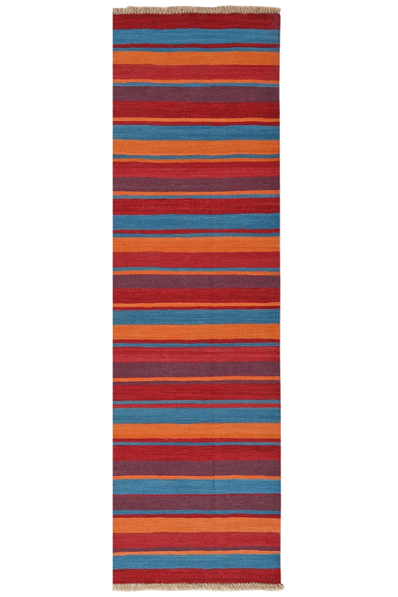 Kelim Gashgai · Handgewebt – Bunt, 206x65 cm