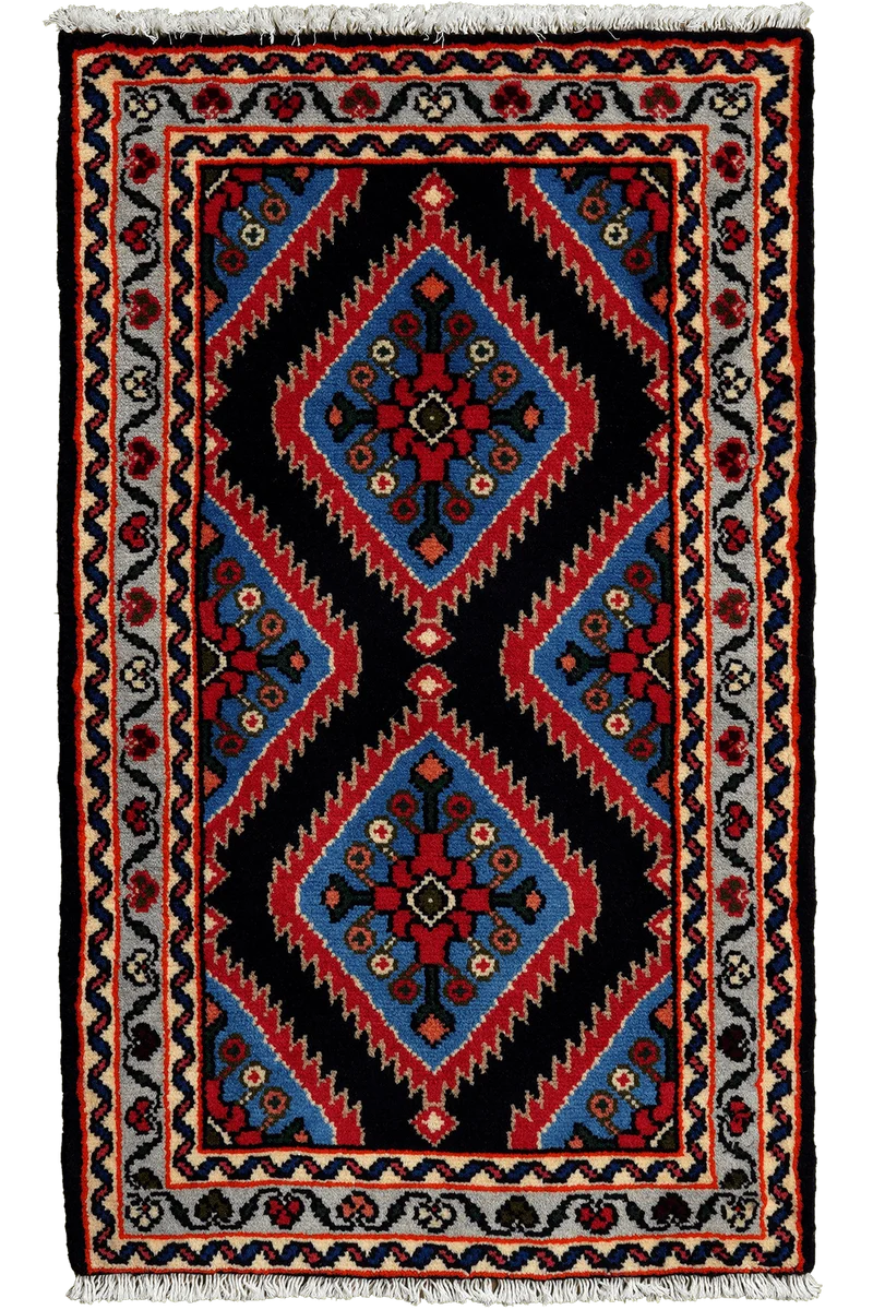 Hamadan · Handgeknüpft – Blau, 99x60 cm