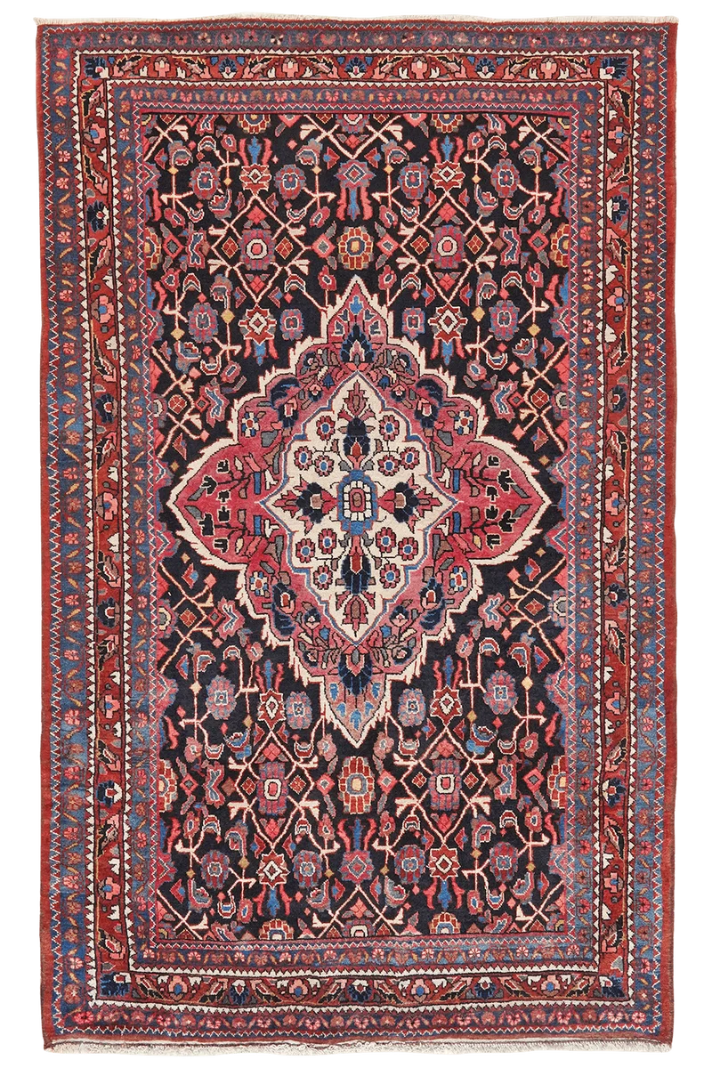 Malayer · Handgeknüpft – Blau, 207x124 cm