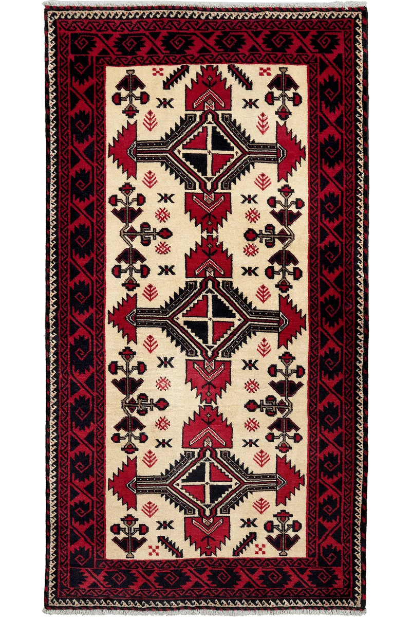 Belutch · Handgeknüpft – Beige, 185x109 cm