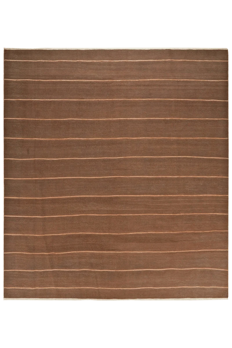 Kelim Afshar · Handgewebt – Braun, 287x260 cm