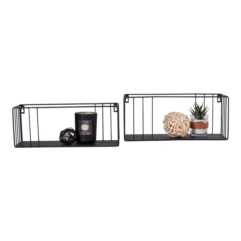 Modernes 2er Set Metall-Regal OSLO ca. B36/38cm