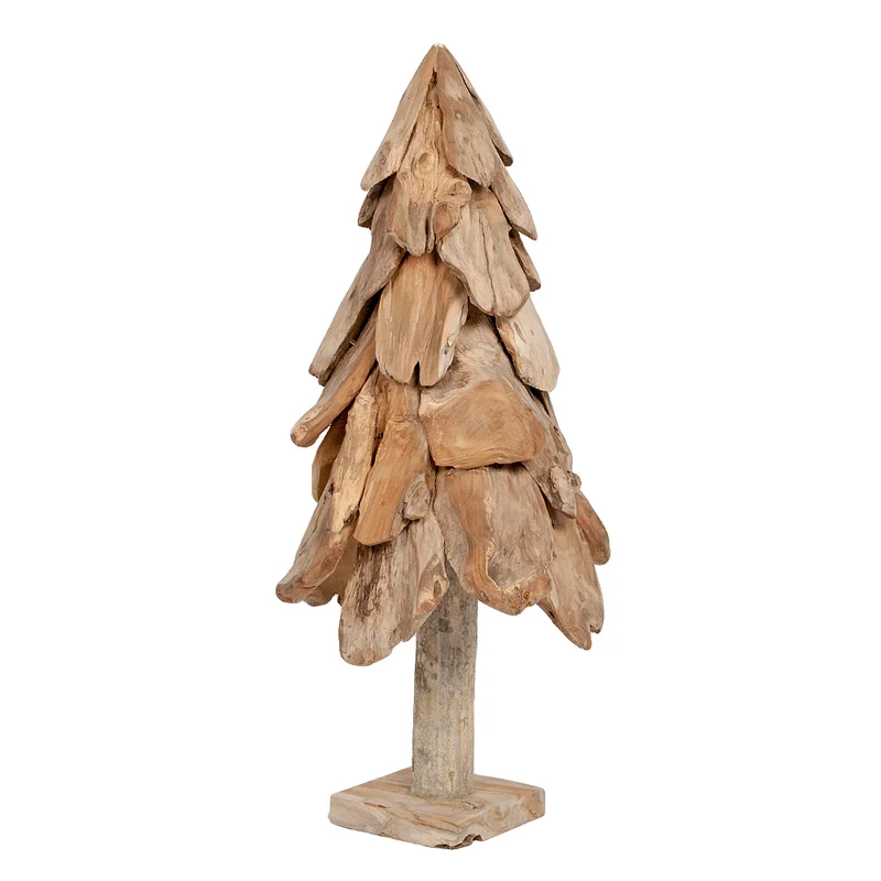Teak Deko Baum BOOM ca. H100cm Tannenbaum Massivholz