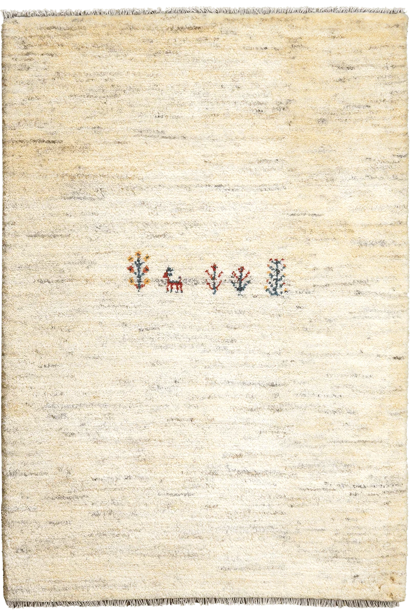 Gabbeh · Handgeknüpft – Beige, 128x88 cm