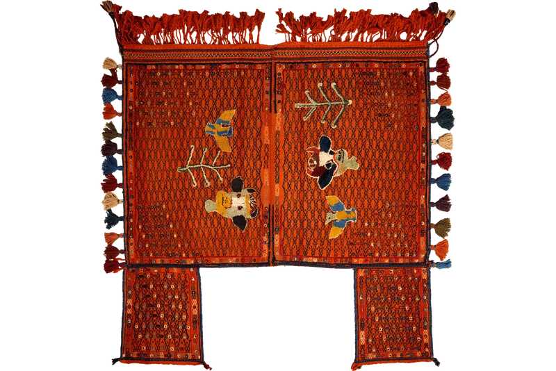 Sumak Sirdjan · Handgewebt – Orange, 160x155 cm