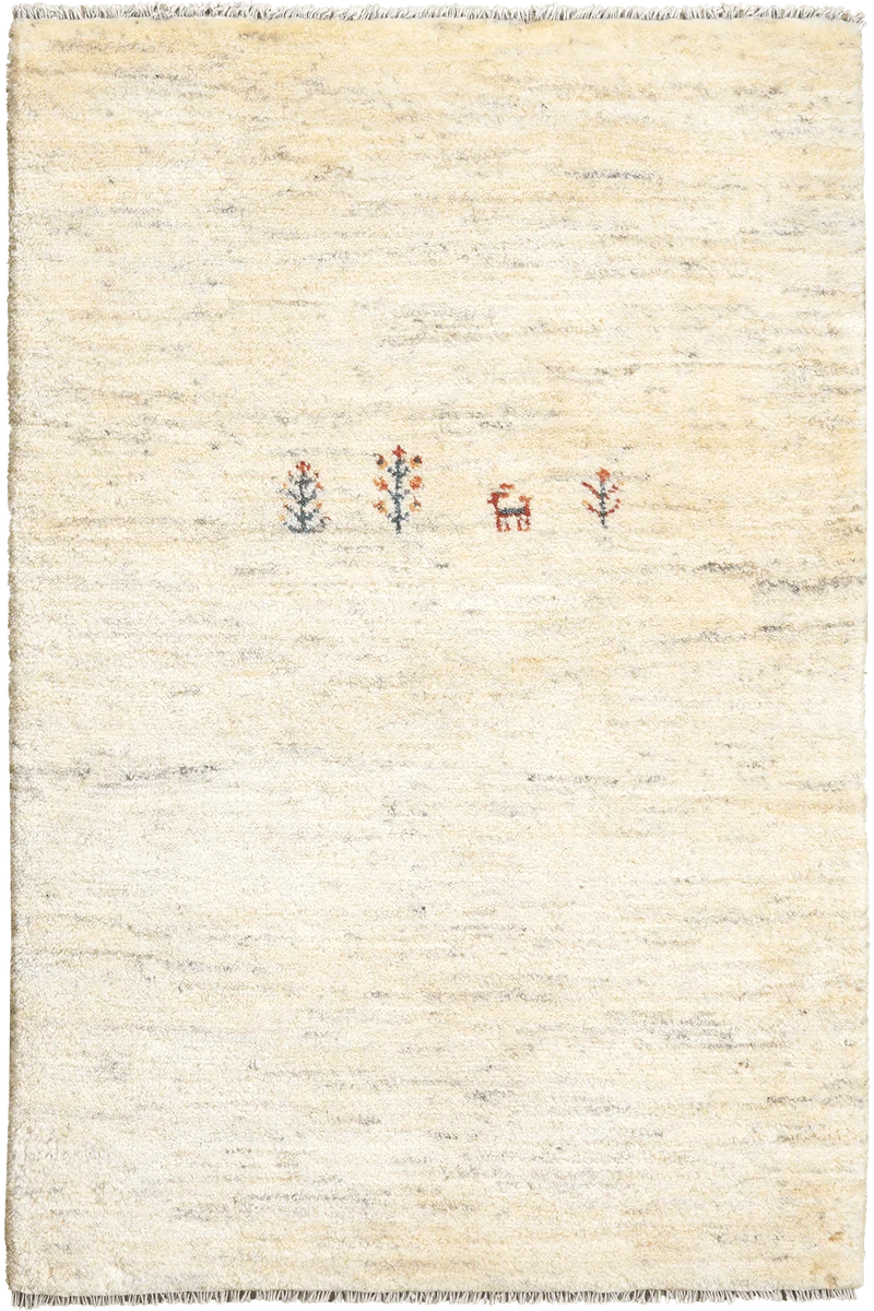 Gabbeh · Handgeknüpft – Beige, 127x84 cm