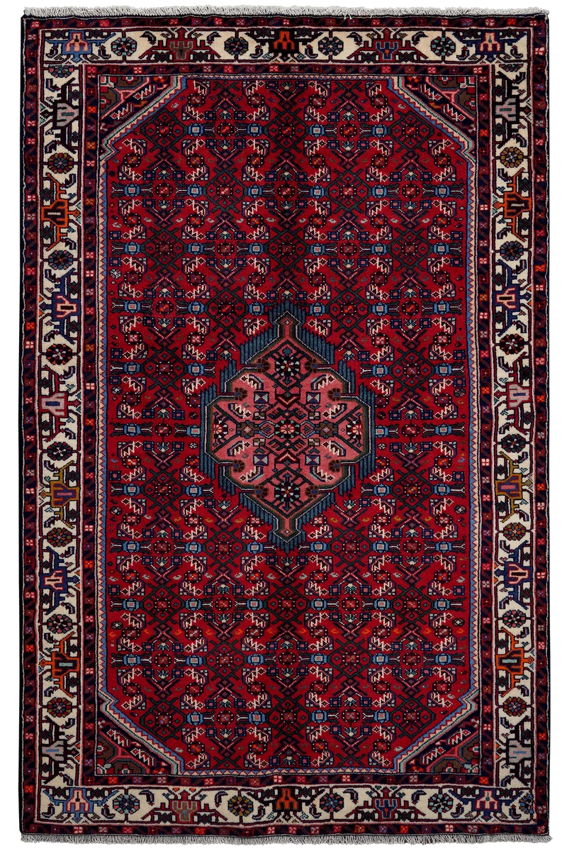 Assadabad · Handgeknüpft – Rot, 197x125 cm