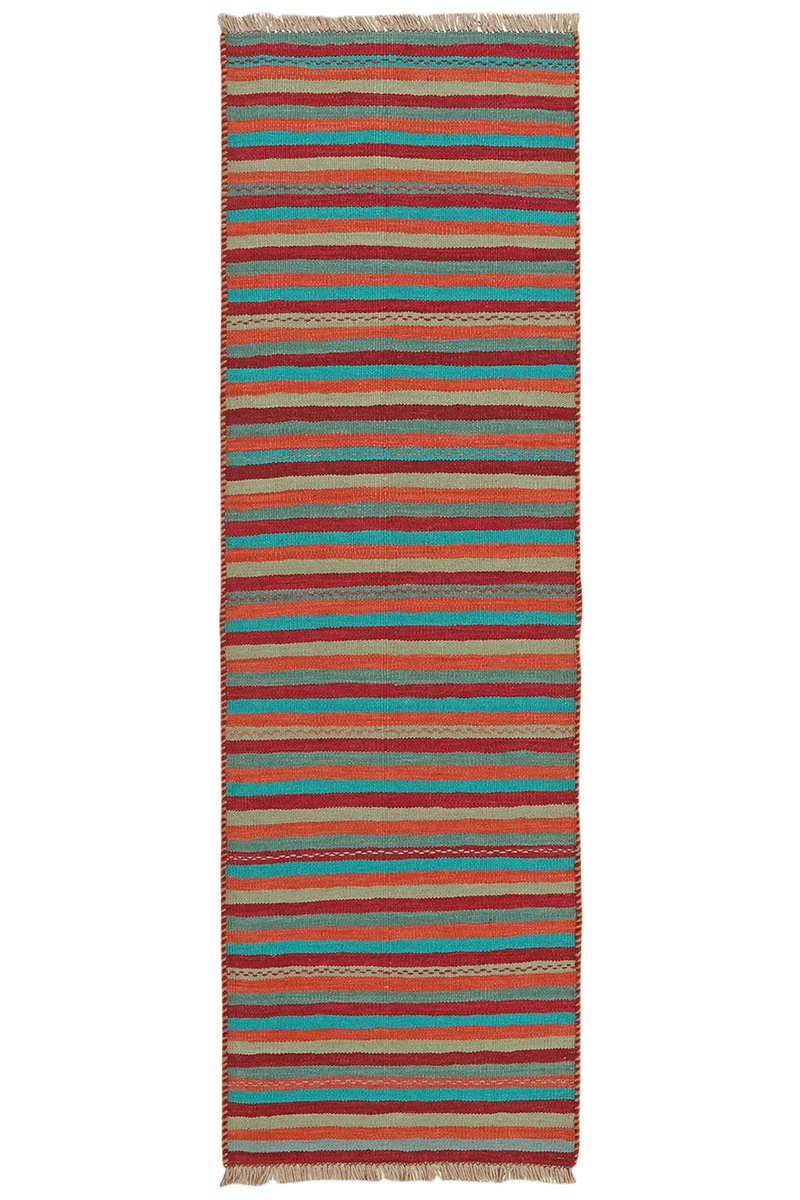 Kelim Gashgai · Handgewebt – Bunt, 195x63 cm