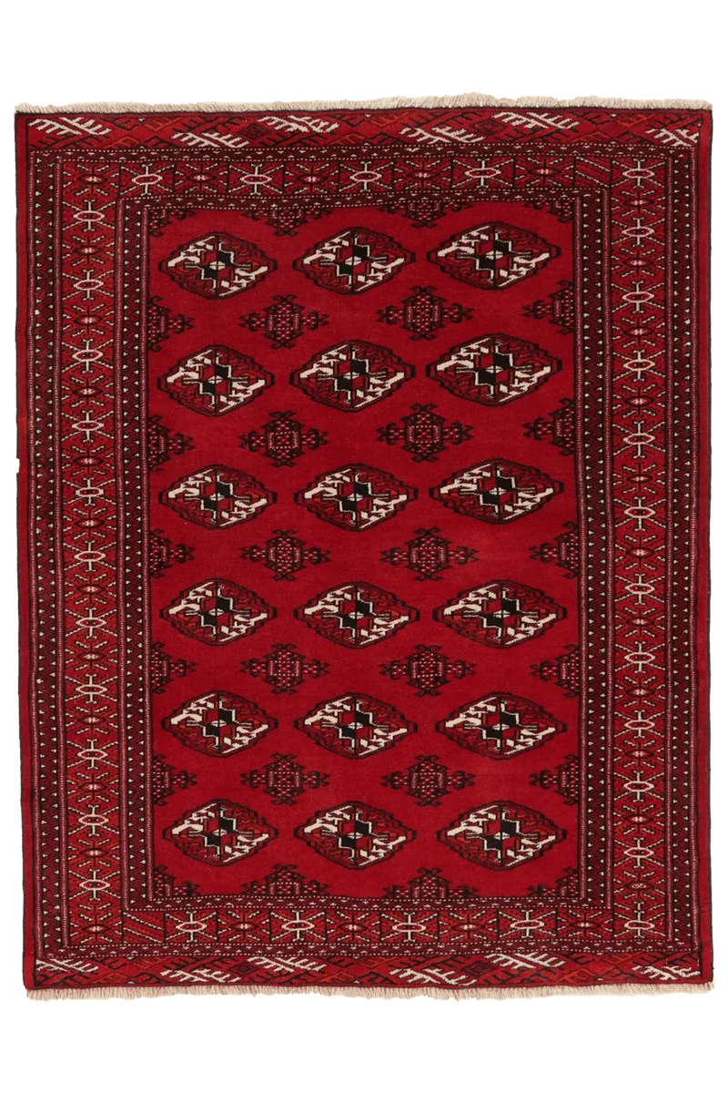 Turkman · Handgeknüpft – Rot, 137x107 cm