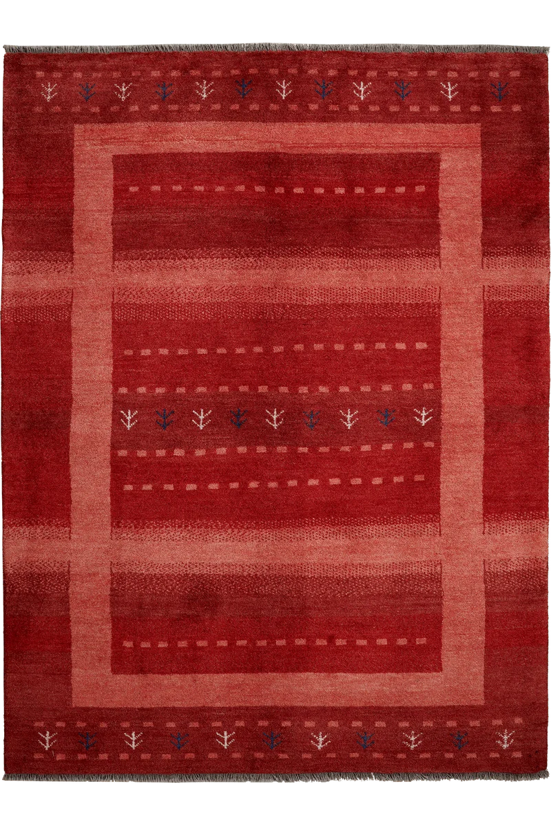 Gabbeh Sonnat · Handgeknüpft – Rot, 204x152 cm