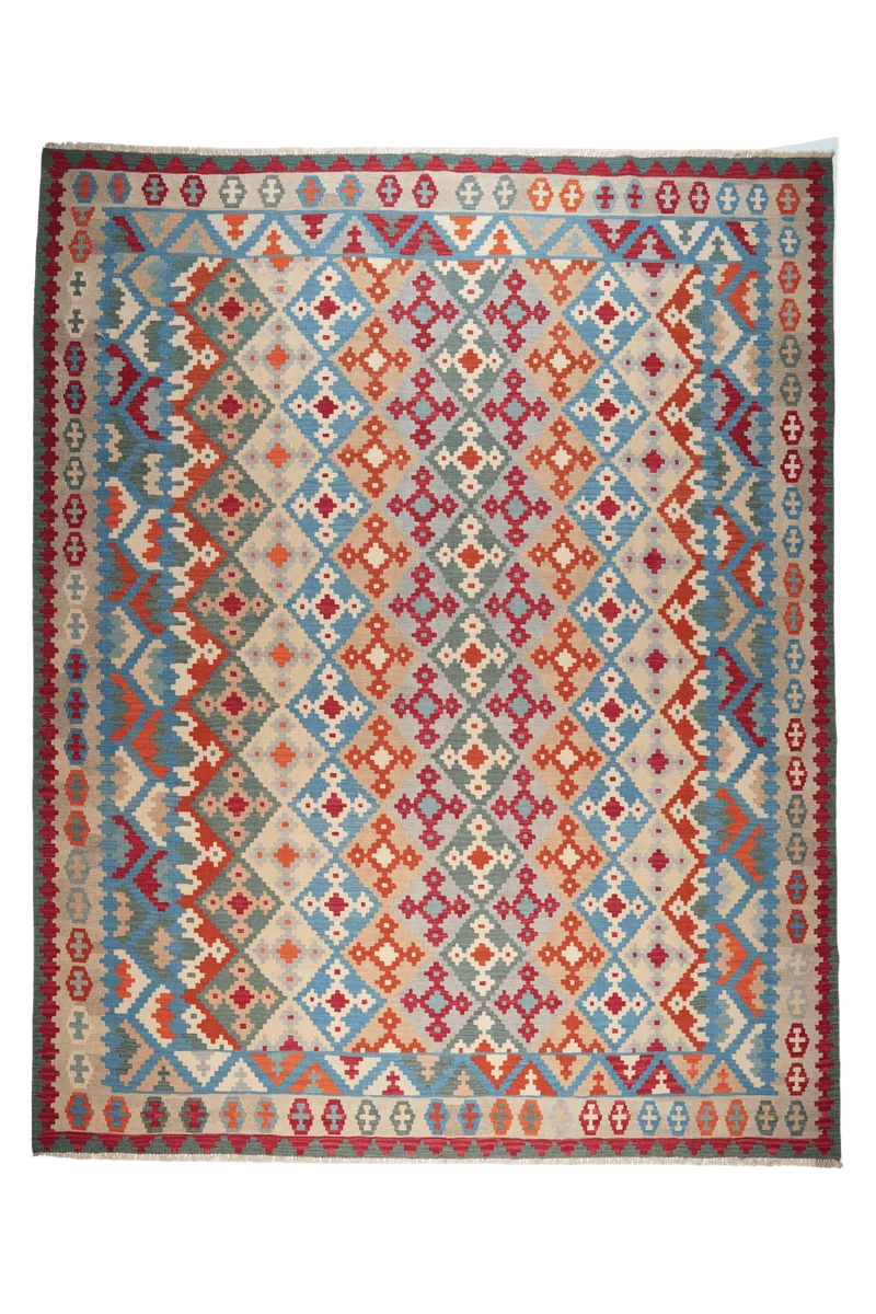 Kelim Gashgai · Handgewebt – Bunt, 377x300 cm