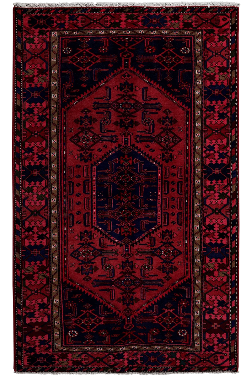 Khamseh · Handgeknüpft – Rot, 205x126 cm