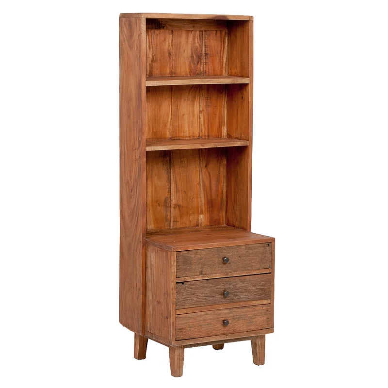 Massivholz Standregal INDO Rustic-Brown 150cm Mahagoni
