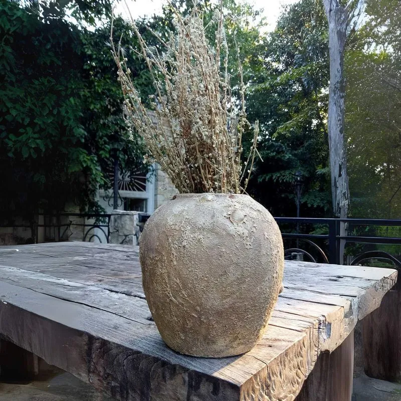 Deko-Vase SEANIC Antik-Fossil-Braun ca. H20cm