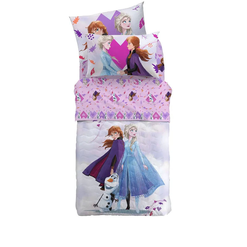 Copriletto Primaverile Frozen Pink in Cotone 90 gr/mq