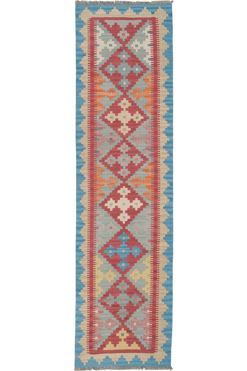 Kelim Gashgai · Handgewebt – Bunt, 239x59 cm
