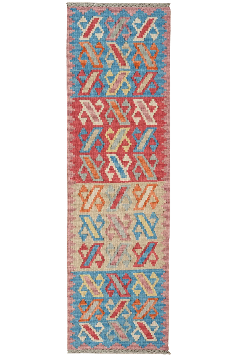 Kelim Gashgai · Handgewebt – Bunt, 205x60 cm